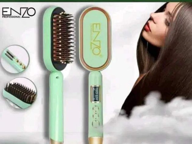 مشط حراري لتصفيف الشعر بكل احترافية ENZO Brosse Chauffante Pour Lisser Vos Cheveux EN-4102