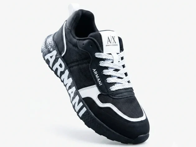 Basket Armani Noir Blanc Importation